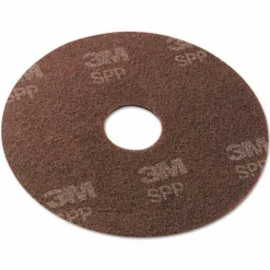 Scotch-Brite Surface Preparation Pad, 13" Diameter, Maroon, 10/Carton