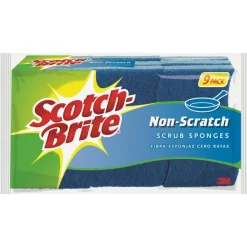 Scotch-Brite Zero Scratch Scrub Sponge, 9 Pack Scrubbing Sponges, Great For Washing Dishes and Cleaning Kitchen