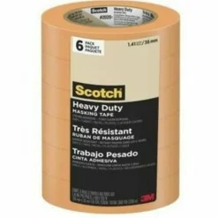 Scotch Contractor Grade Masking Tape, Removable, 9 Tape Rolls, 0.94 in x 60.1 yd, 3