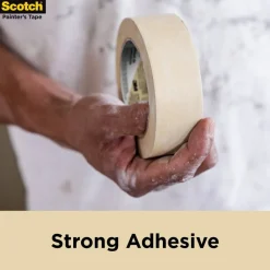 Scotch Contractor Grade Masking Tape, Removable, 9 Tape Rolls, 0.94 in x 60.1 yd, 3
