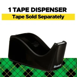 Scotch Desktop Tape Dispenser, 1 in. Core, Black, Home Office Supplies and School Supplies for College and Classrooms