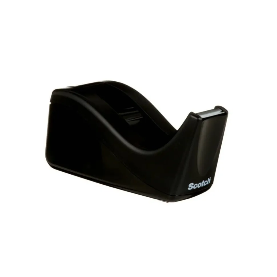 Scotch Desktop Tape Dispenser, 1 in. Core, Black, Home Office Supplies and School Supplies for College and Classrooms