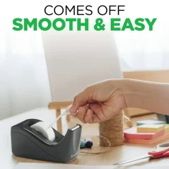 Scotch Desktop Tape Dispenser, 1 in. Core, Black, Home Office Supplies and School Supplies for College and Classrooms