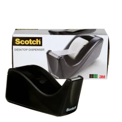 Scotch Desktop Tape Dispenser, 1 in. Core, Black, Home Office Supplies and School Supplies for College and Classrooms
