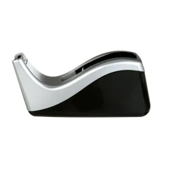 Scotch Desktop Tape Dispenser, 1 Dispenser, 1 in. Core, Black and Silver, School Supplies and College Essentials for Students and Teachers
