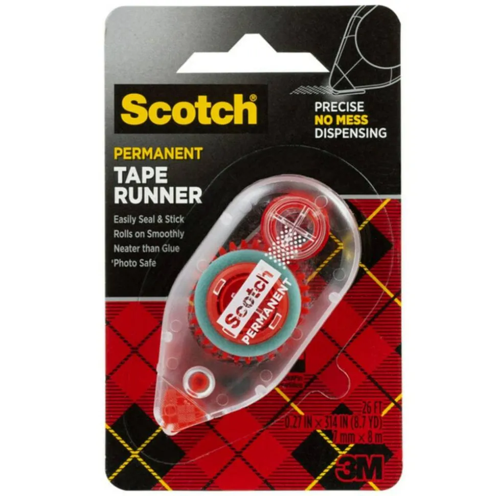 Scotch Double-Sided Adhesive Roller - Dispenser Included - Handheld Dispenser - 1 / Each - Clear