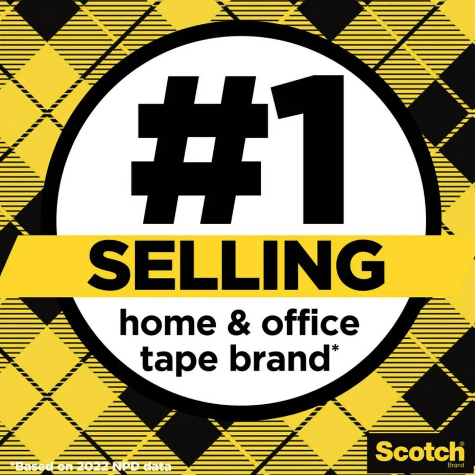 Scotch Double Sided Tape, 1/2 in x 900 in, 2 Tape Rolls, Back to School Supplies and College Essentials for Students and Teachers