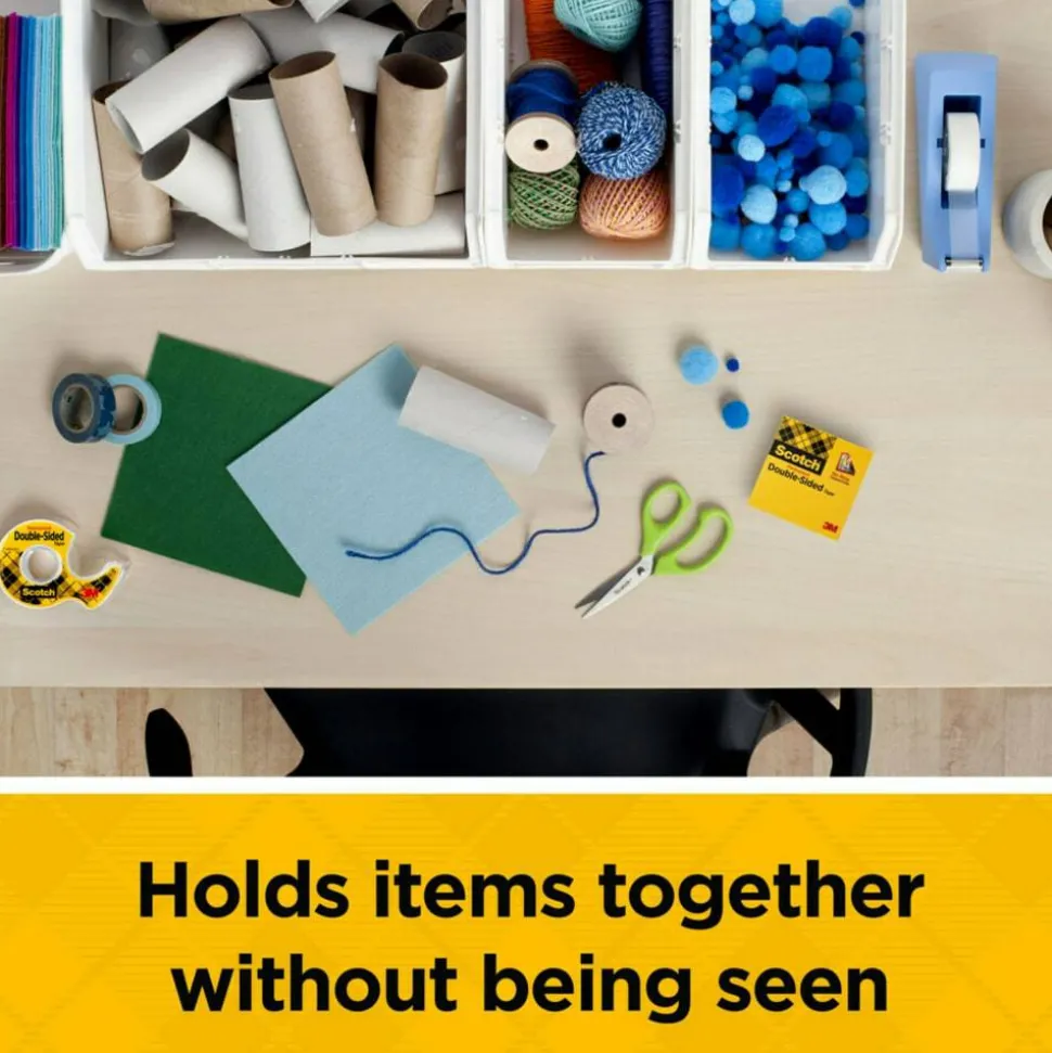 Scotch Double Sided Tape, Permanent, 2 Tape Rolls, 1/2 in x 1296 in, Home Office Supplies and School Supplies for College and Classrooms