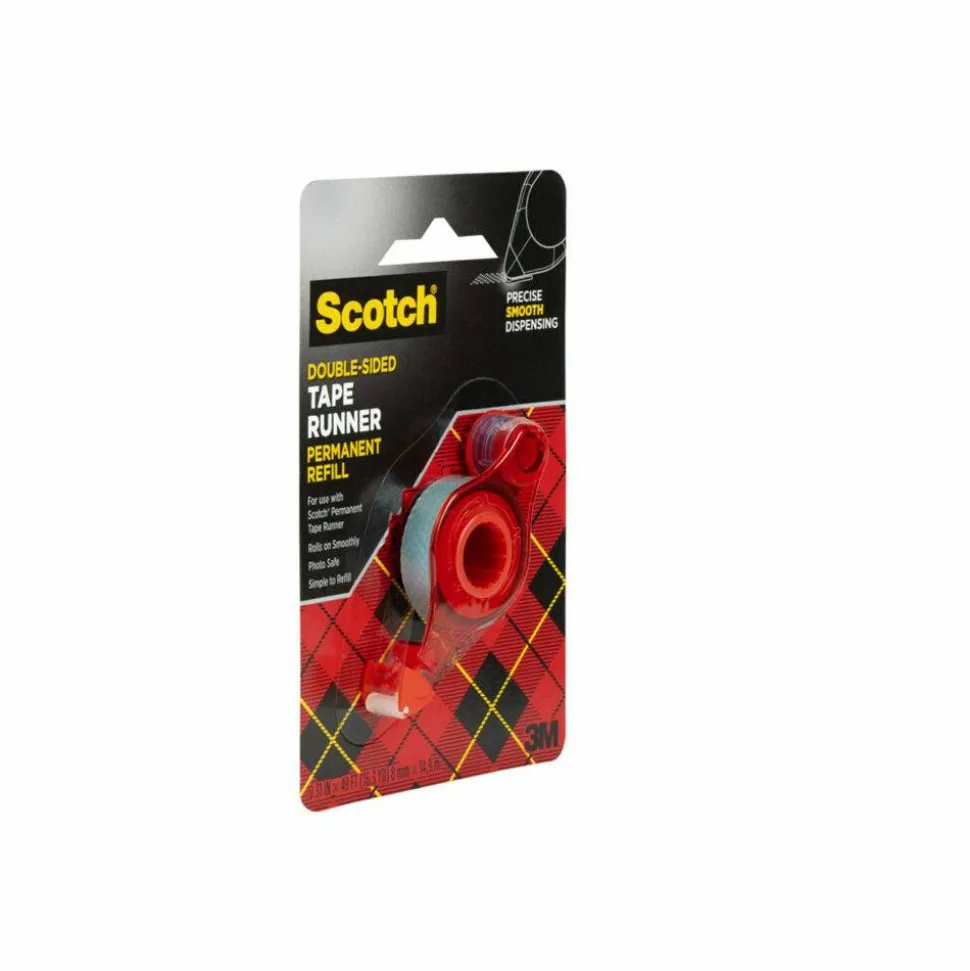 Scotch Double-Sided Tape Runner Permanent Refill, 1/3" x 49'