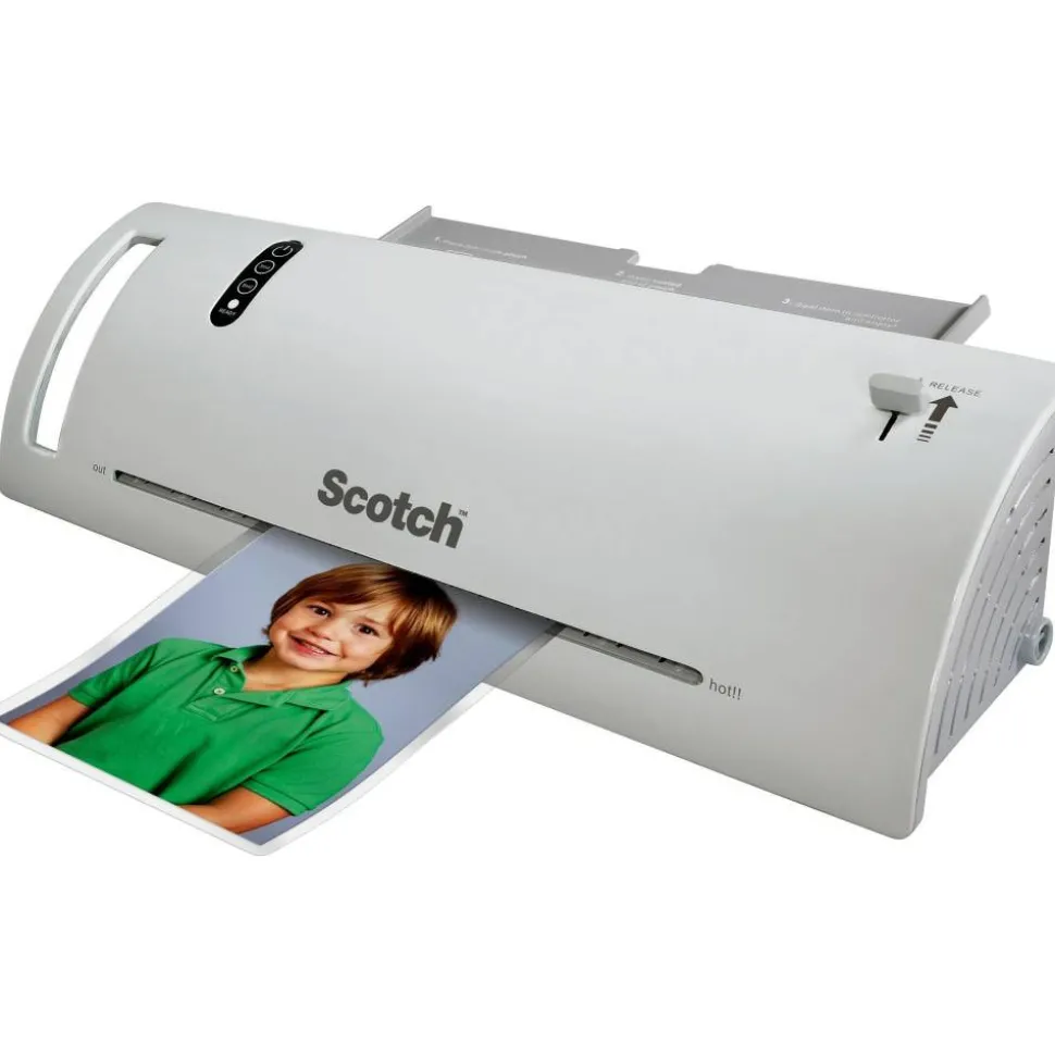Scotch Front & Back Thermal Laminating Pouches TP5903-20, Glossy, 5.20" x 7.20", 5 mil Thick, Clear, Box Of 20 Laminating Sheets