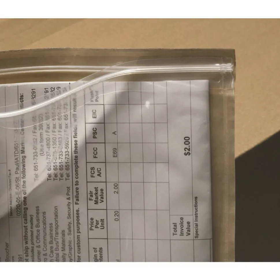 Scotch Full Print Packing List Envelopes F1, 4.5 in x 5.5 in, 1000 Mailers/Pack