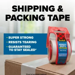 Scotch 3750 Greener Commercial Grade Packing Tape With Dispenser, 1 7/8