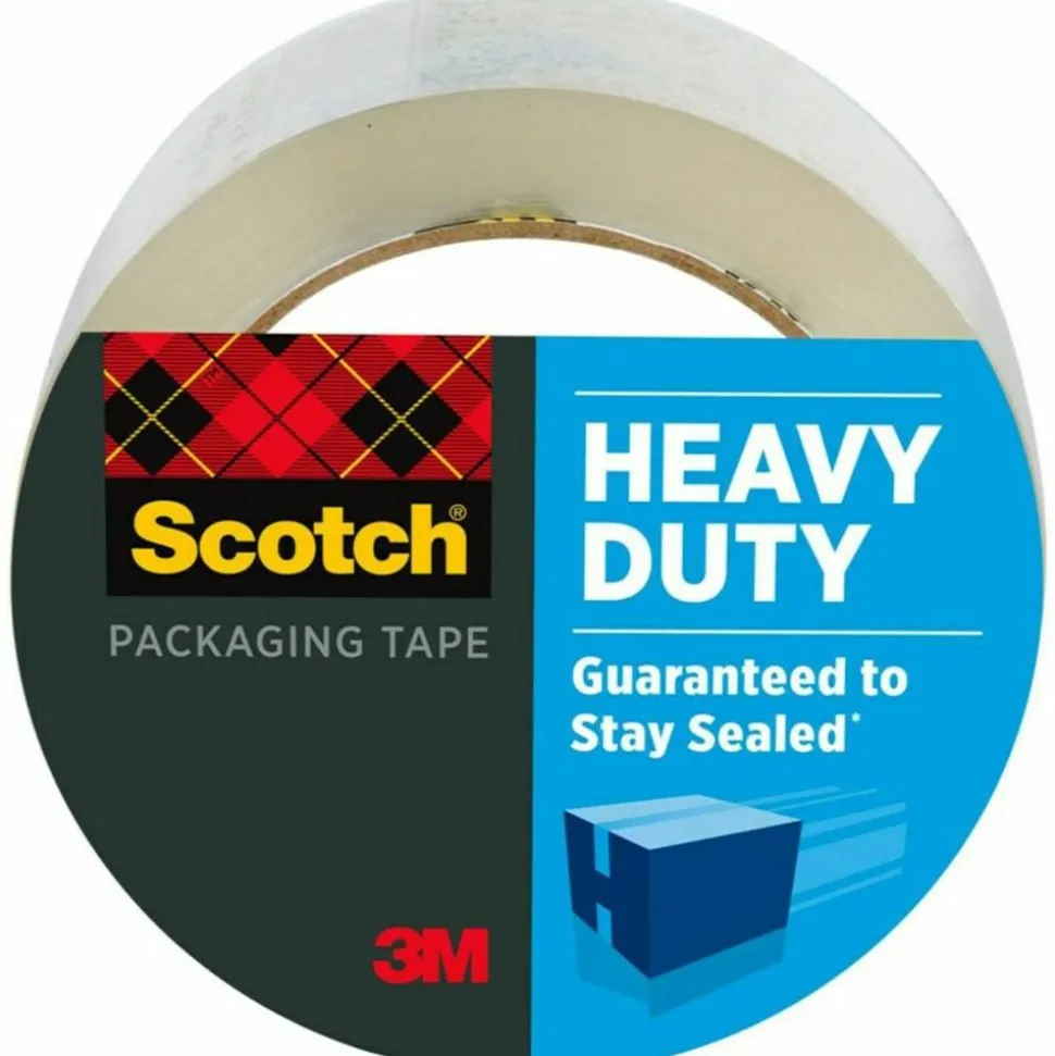 Scotch Heavy-Duty Shipping/Packaging Tape, 54.60 Yd x 1.88"W x 3.1 mil Thickness, 3" Core, Clear, 1 Roll
