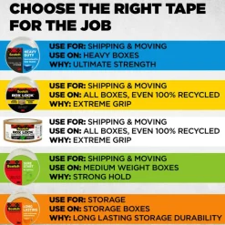 Scotch Heavy-Duty Shipping Packing Tape, 1-7/8