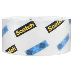 Scotch Heavy Duty Shipping Packing Tape, 12 Tape Rolls with 1 Dispenser, 1 7/8x 54.6 yd, 1" Core, Designed - 385012BD