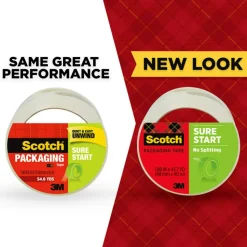 Scotch 3500 High-Performance Packaging Tape Refill Rolls, 3" Core, 1-7/8" x 54-5/8 Yd., Clear, Pack Of 6