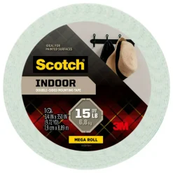 Scotch Indoor Double-Sided Mounting Tape , 0.75 in x 350 in (1.9 cm x 8.89 m)
