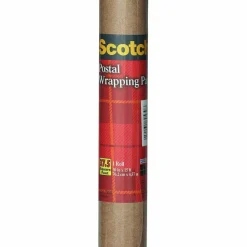 Scotch Kraft Postal Wrap, #60, 30" x 15', Brown