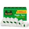 Scotch Magic Tape, Invisible, 6 Tape Rolls, 3/4 in x 1296 in, Home Office Supplies and School Supplies for College and Classrooms