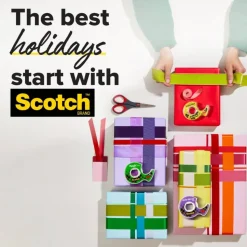 Scotch Magic Tape with Dispenser, Invisible, 3/4 in. x 300 in., 4 Tape Rolls, Back to School Supplies and College Essentials for Students