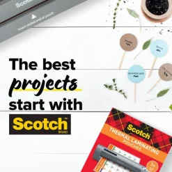 Scotch Rapid Thernal Laminator, 1 Thermal Laminator, 50 Laminating Pouches, 8.9 IN x 11.4 IN