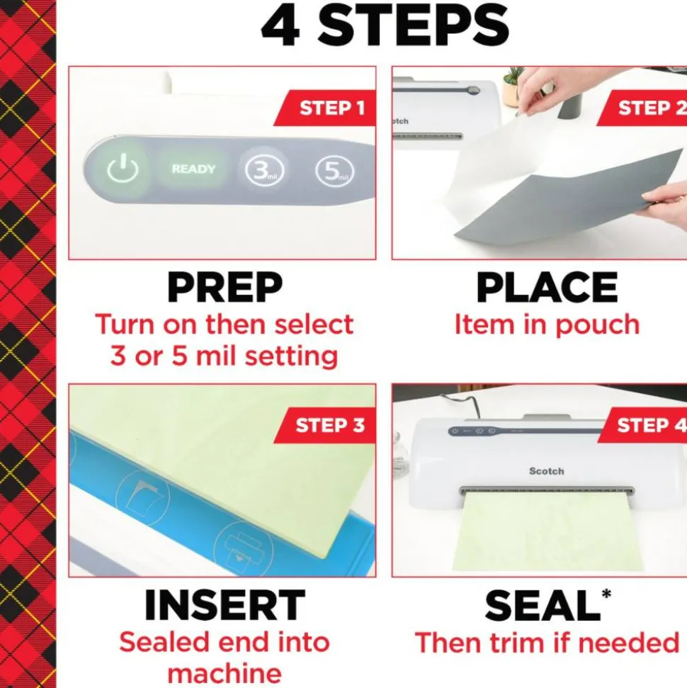 Scotch Rapid Thernal Laminator, 1 Thermal Laminator, 50 Laminating Pouches, 8.9 IN x 11.4 IN