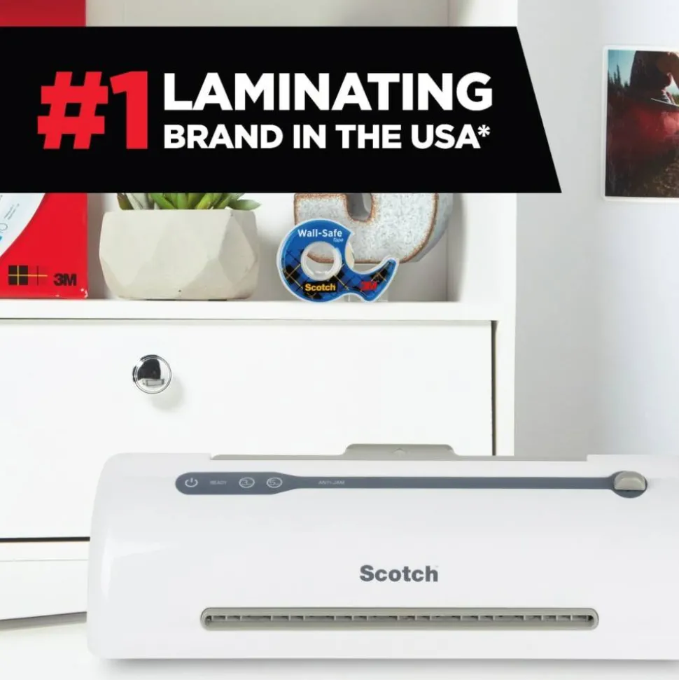 Scotch Rapid Thernal Laminator, 1 Thermal Laminator, 50 Laminating Pouches, 8.9 IN x 11.4 IN