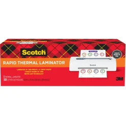 Scotch Rapid Thernal Laminator, 1 Thermal Laminator, 50 Laminating Pouches, 8.9 IN x 11.4 IN