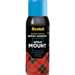 Scotch Spray Mount Spray Adhesive, Clear, 10.25 Oz.