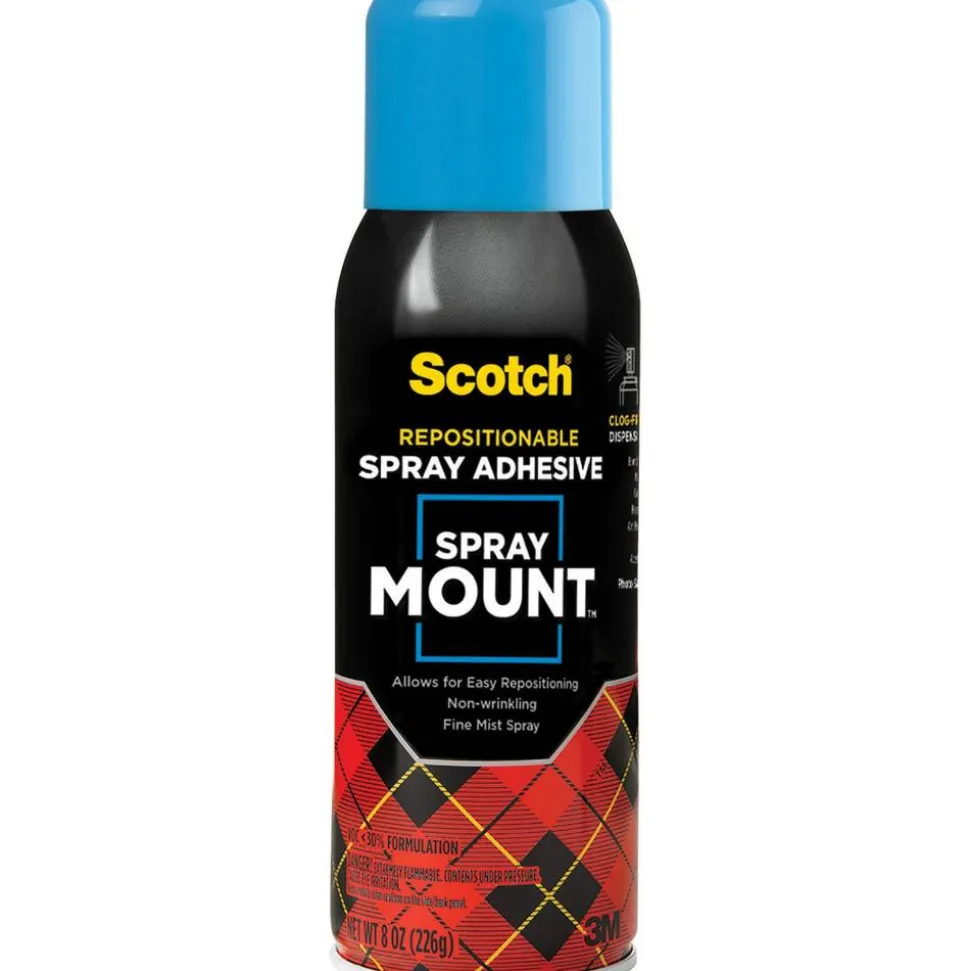 Scotch Spray Mount Spray Adhesive, Clear, 10.25 Oz.
