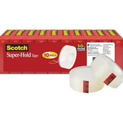 Scotch Super-Hold Tape, 3/4" x 1,000", Clear, Pack Of 10 Rolls