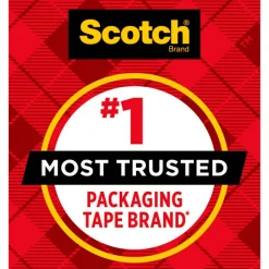 Scotch Sure Start Easy Unwind Packaging Tape, 22.20 Yd x 1.88"W x 2.6 mil x 1.50" Diameter, 1 1/2" Core, Clear, 1 Roll
