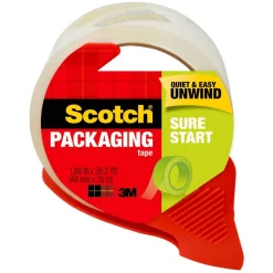 Scotch Sure Start Shipping Tape With Dispenser, 1-7/8