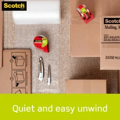 Scotch Sure Start Shipping Tape, 6 Tape Rolls with Dispensers, 1 7/8 in x 22.2 yd, 1.5