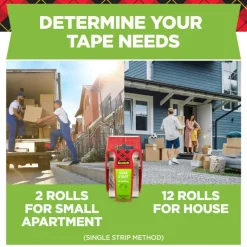 Scotch Sure Start Shipping Tape, 6 Tape Rolls, 1 7/8 in x 25 yd, 1.5