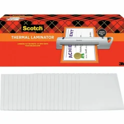 Scotch Thermal Laminator Combo Pack, 1 White Thermal Laminator 13" Wide, 20 Laminating Sheets, Fits Letter Size