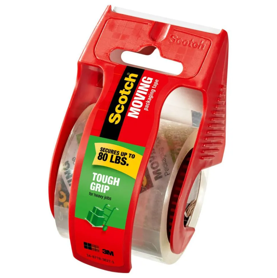 Scotch Tough Grip Moving Packing Tape With Dispensers - 150-6