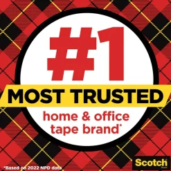 Scotch Transparent Tape, 4 Tape Rolls with Dispensers, 3/4 in x 850 in, Home Office Supplies and School Supplies for College and Classrooms