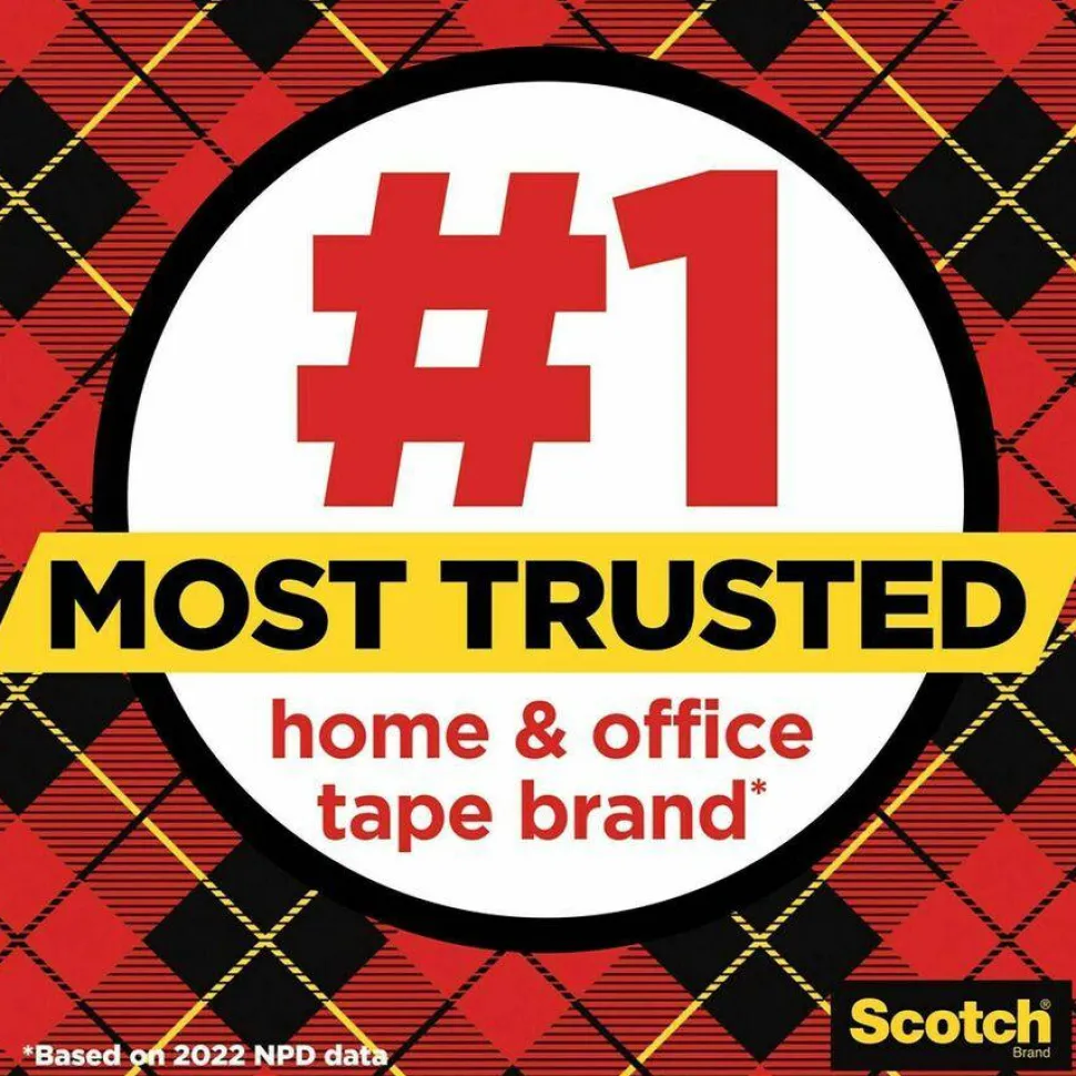 Scotch Transparent Tape with Dispenser, 3/4 in. x 1000 in., 12 Tape Rolls, 1 Tape Dispenser, Back to School Supplies and College Essentials