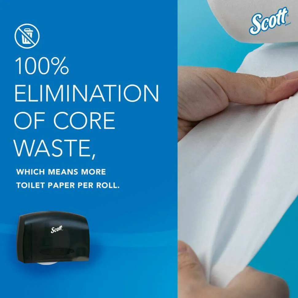 Scott Coreless JRT Bath Tissue Dispenser, 9-3/4" x 14-5/8", Smoke Gray