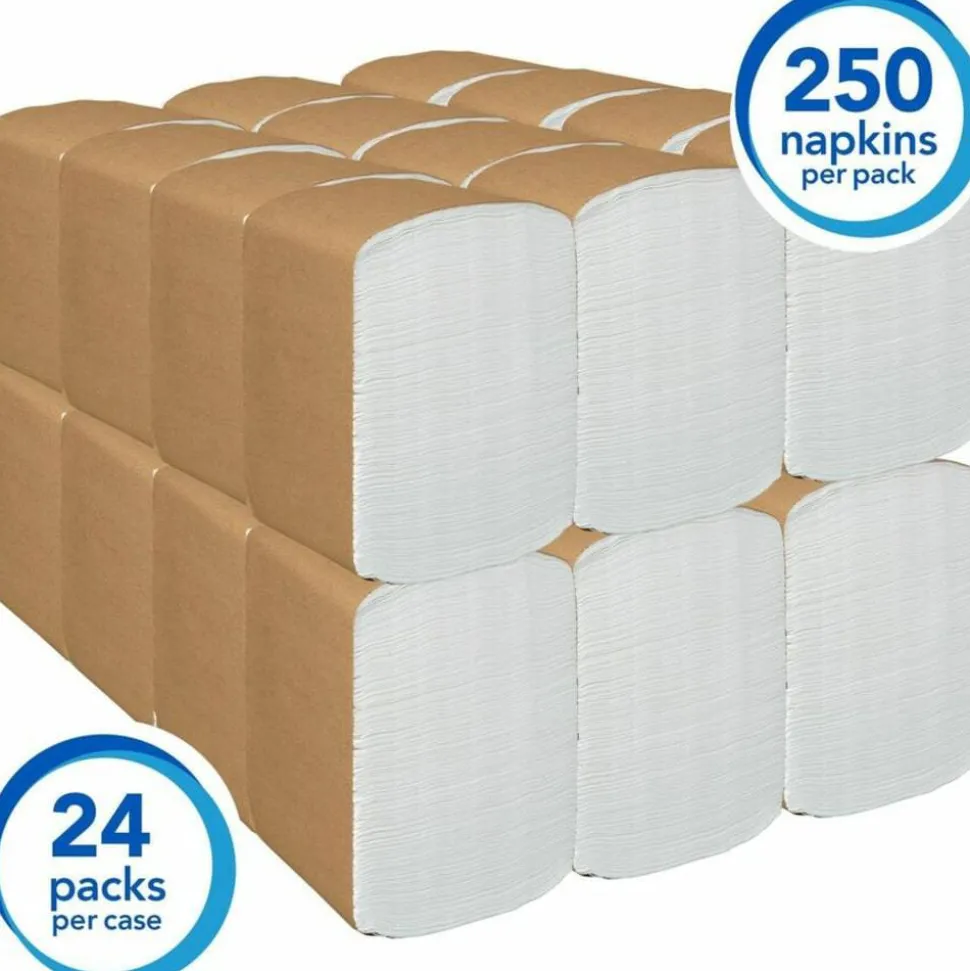 Scott Dinner Paper Napkins - 12" x 13" - White - 375 Per Pack - 6000 / Carton