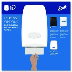 Scott Essential C Fold Paper Towels (01510) with Fast-Drying Absorbency Pockets, 12 Packs / Case, 200 C Fold Towels / Pack
