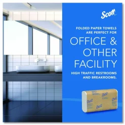 Scott Essential C Fold Paper Towels (01510) with Fast-Drying Absorbency Pockets, 12 Packs / Case, 200 C Fold Towels / Pack