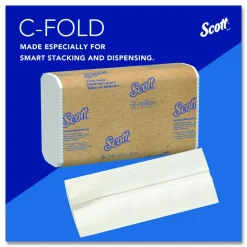 Scott Essential C Fold Paper Towels (01510) with Fast-Drying Absorbency Pockets, 12 Packs / Case, 200 C Fold Towels / Pack