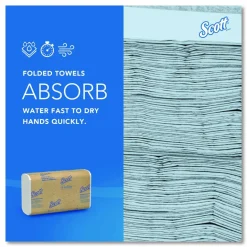 Scott Essential C Fold Paper Towels (01510) with Fast-Drying Absorbency Pockets, 12 Packs / Case, 200 C Fold Towels / Pack