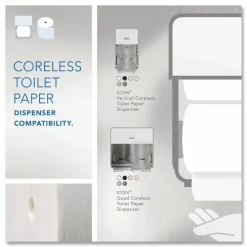 Scott Essential Coreless 2-Ply Toilet Paper, 65% Recycled, 1000 Sheets Per Roll, Pack Of 36 Rolls