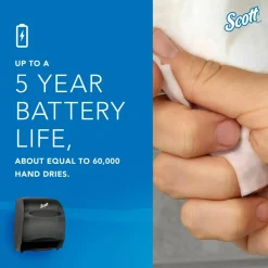 Scott Essential Electronic Hard Roll Towel Dispenser, 12.7 x 9.57 x 15.76, Black