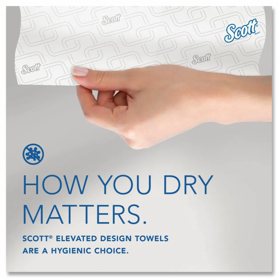 Scott Essential High Capacity Hard Roll Paper Towels with Elevated Design and Absorbency Pockets, 950' Per Roll, 6 Rolls Per Case