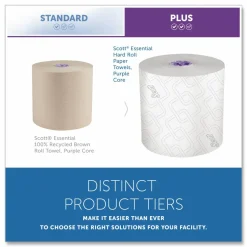 Scott Essential High Capacity Hard Roll Paper Towels with Elevated Design and Absorbency Pockets, 950' Per Roll, 6 Rolls Per Case