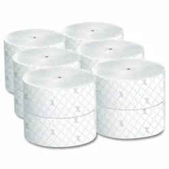 Scott Essential Jumbo Roll Coreless 2-Ply Toilet Paper, 1,150' Per Roll, 65% Recycled, Pack Of 12 Rolls
